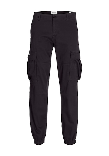 Jack & Jones Erkek Jpstkane Rahat Kalıp Kargo Pantolon 12268261 Siyah Siyah