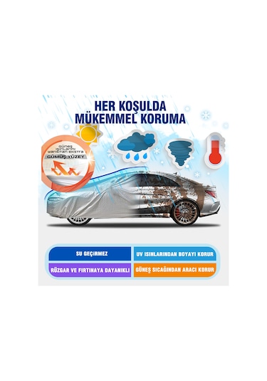 Wagell BMW 5 Serisi E60 2003-2010 Uyumlu premium Araba Brandası Miflonlu Branda Oto Çadır Örtü
