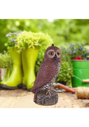 Homyl Sahte Baykuş Korkuluk Heykeli Yard Için Kuşları F