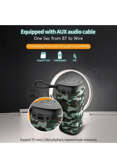 Reedark Taşınabilir Bluetooth Hoparlör: Güçlü Bass, Subwoofer, Dahili Mikrofon, Uygulama Desteği, Su Geçirmez Ipx7, Kompakt Tasarım