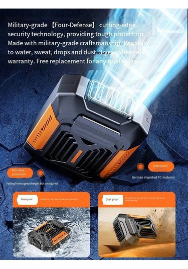 Liangmei Kişisel Kemer Klipsi Fan Taşınabilir Güç Bankası El