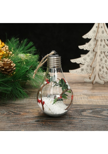 Padalink Led Işıklı Pet Noel Topu Süs, Ev Ofis Dekorasyonu, 3xlr44 Pil Dahil, Şık Ve Dayanıklı Noel Ağacı Süsü Model 4