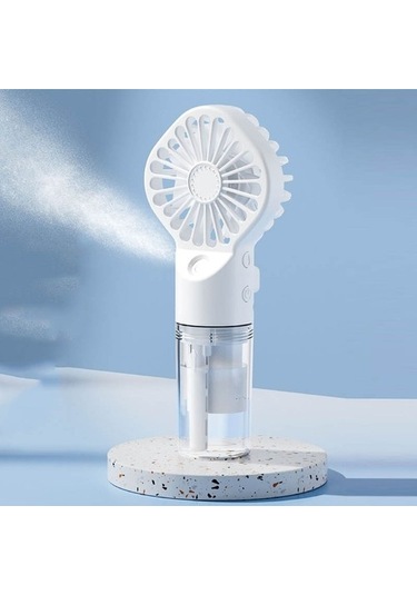 Dgplz Store Fl06 Handhd Sprey Nemlendirici Fan Usb Taşınabilir Fan 7w1s6b Beyaz