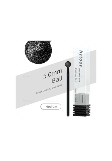 Hytoos Pro Siyah Elmas Tırnak Matkap Uçları Rus Tırnak Eti Ucu Tırnak Matkap Ölü Cilt Tırnak Eti Temizleyici Çivi Ön Tedavi Araçları Black