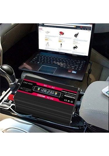 Wondernest Zhizun Modifiye 4000w 12v - 220v Sinewave Araç İnvertörü Siyah