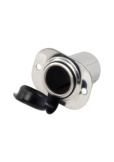 Paslanmaz Krom Çakmak Yuvası, 12v, Tekne Çakmaklık Yuvası
