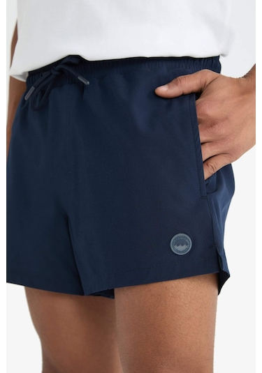 Defacto Defactofit Andy Baskılı Esnek Dokulu Kısa Boy Sporcu Deniz Şortu B5987ax25hsnv146 Lacivert