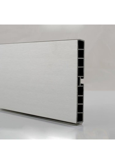 Baza Pvc Profil 120mm Kaplamalı Alüminyum Silver