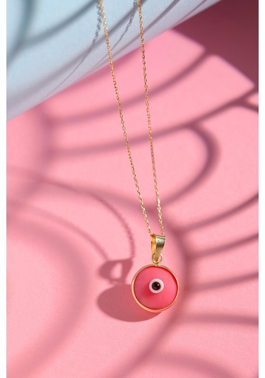 Kadın 14 Ayar Altın Nazar Göz Kolye Ucu - Mmkly1721