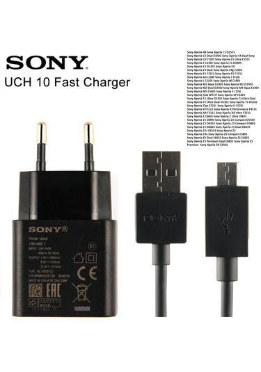 Sony Z2-z3-z5-e4-c5 Hızlı Şarj Aleti Cihazı Ve Usb Kablosu