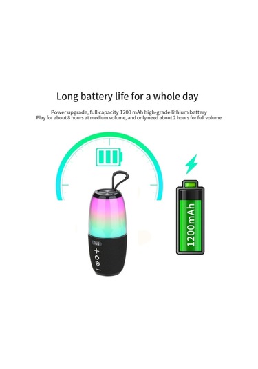 T&G TG644 Bluetooth 5.3 Tws RGB Taşınabilir Hoparlör