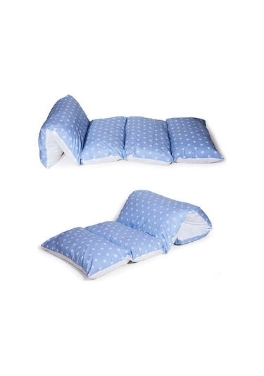 Bundera Puf Yıldızlı Çocuk Katlanır Yer Minderi Bebek Yer Yatağı