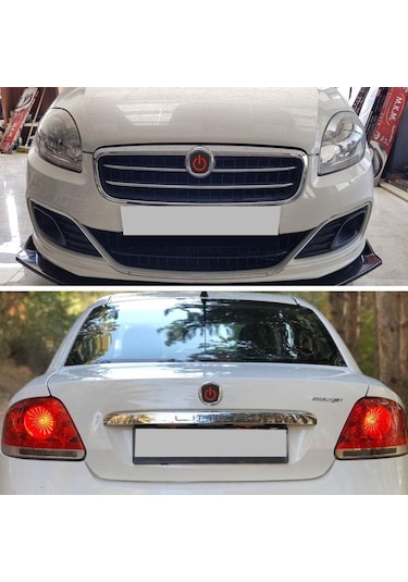 Fiat Linea Logo Içi Power Buton Sticker 3 Lü Set