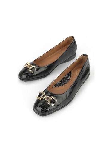 Ziya, Kadın Hakiki Deri Babet 1531050z26142208k Siyah 1531050z26142208k 000 Siyah