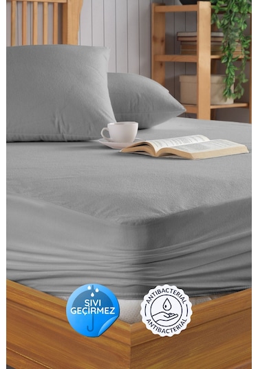 Formeya Pamukkale Gri Mikro Fitted Sıvı Geçirmez Yatak Koruyucu  TekKişilik  Alez