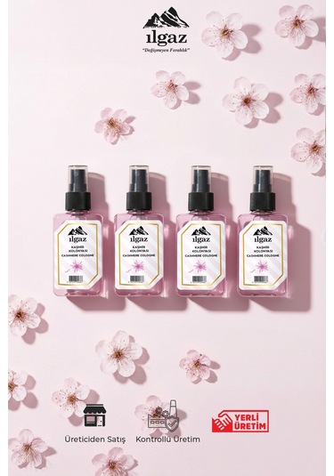 Kaşmir Sprey Kolonya Cep Boy Elegance Series 4'lü Eko Paket - 4x50 Ml