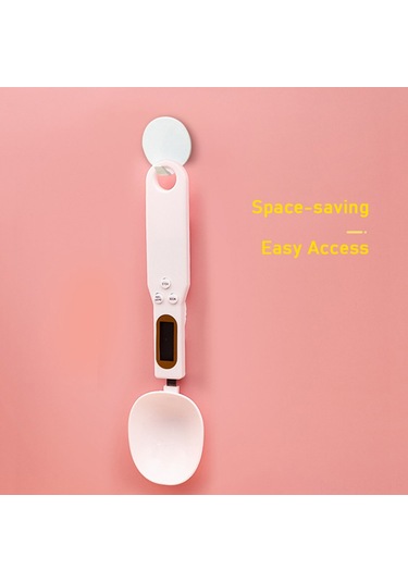 Konesam Beyaz Dijital Kaşık Terazi, 500g/0.1g Hassasiyet, Lcd Ekran, Tare Fonksiyonu, Veri Kilidi, Birim Dönüştürme, Kahve/un İçin, Batarya Dahil Beyaz