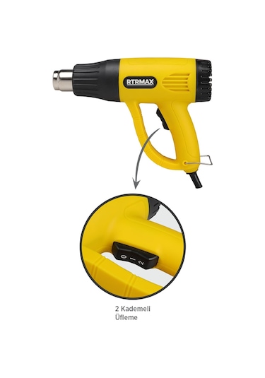 RTRMAX RTM303A Sıcak Hava Tabancası 2000 W