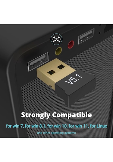Boblov V5.1 Usb Bluetooth 5.1 Doungle Bluetooth Adaptörü Alıcı Verici