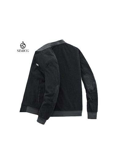 Erkek Kışlık İş Kıyafeti Bol Üst Kalın Ceket Siyah