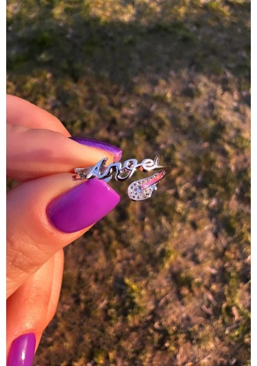 İncili Ve Zirkontaşlı Ayarlamalı Melek Yüzük - Gümüş Renk Silver