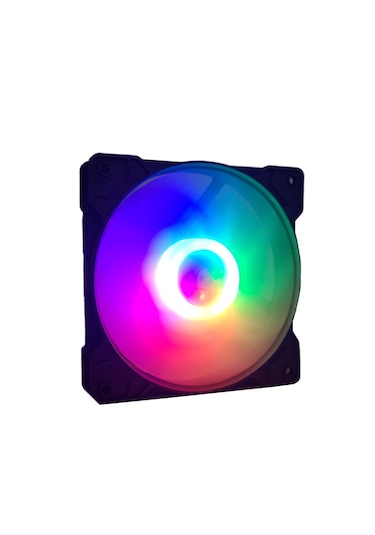 Daryun 12cm Kasa İçi Uyumlu Rainbow Led Fanlı Molex 4 Pin Soket Fan