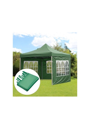 Suntek 1x Gazebos Çadır 3x2m Kamp Açık Gölgelik Mesh Yan Yeşil