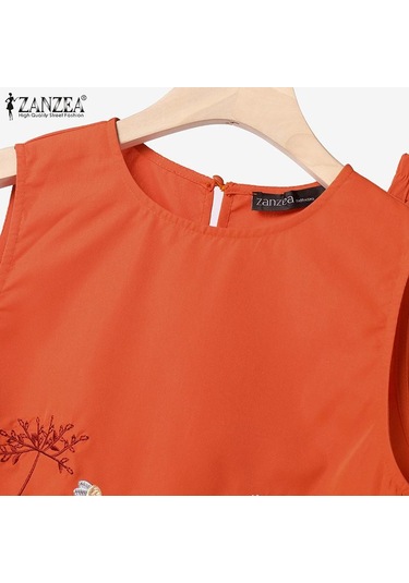 Zanzea Kadın Çiçek Baskı Tankı Üstleri Ve Pantolon Yaz Rahat Iki Parçalı Takım Elbise Seti Turuncu Zanzea Kadın Çiçek Baskı Tankı Üstleri Ve Pantolon Yaz Rahat Iki Parçalı Takım Elbise Seti Turuncu