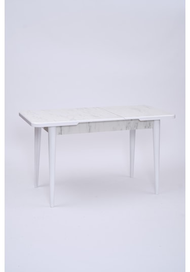Tekno Venedik Mdf Açılır Mutfak Masa Sandalye Takımı 60x100 Beyaz - Gri