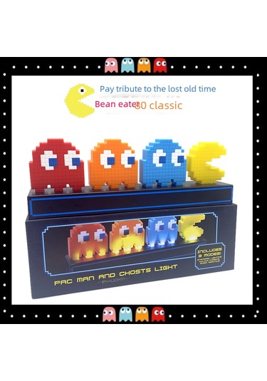 Yunboo Müzik Ritmi Algılayıcı Piksel Atışlı Led Işık, Oda Ambiyanı Dekorasyonu, Akıllı Ses Kontrollü Gece Lambası Yeme Bezelye Desenli Diğer