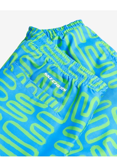 Skechers M 5 Inch Allover Print Swimshort Erkek Mavi Deniz Şortu S241113-400 Mavi