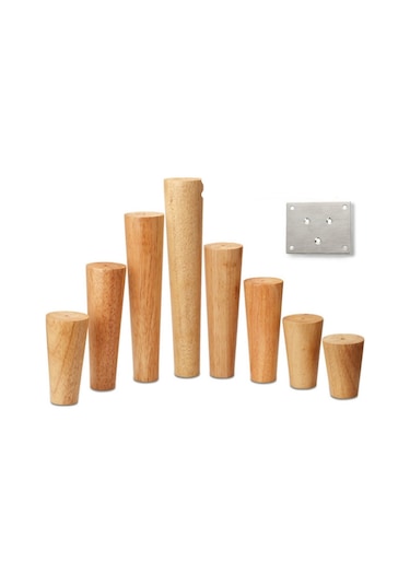 Masif Ahşap Kanepe Ayak Masa Ayak Dolabı Ayak Mobilya Sandalye Yükseltme Pedi, Boyut: 18 Cm, Stil: Dikey Ahşap Rengi Ahşap Rengi