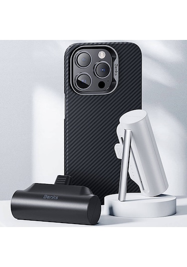 Benks PB15 5000 Mah Taşınabilir Standlı Lightning Powerbank Siyah