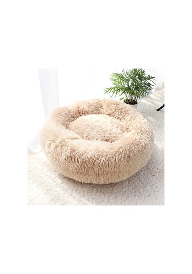 Geeroyoo Yıkanabilir Kaymayan Dönut Şeklindeki Pet Yatağı Haki Renkli