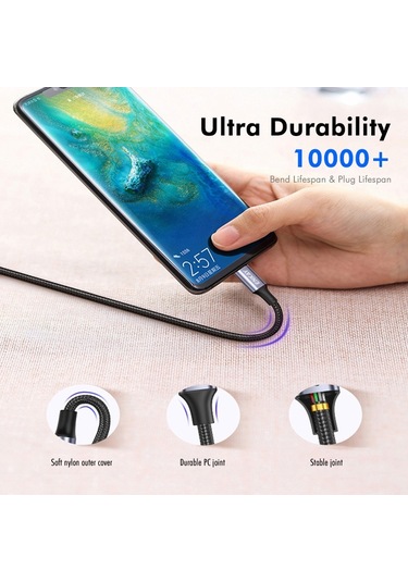 Enkay Pd100w 5a Usb-c / Type-c'den Type-c'e Dirsekli Hızlı Şarj Kablosu E-markerli, Uzunluk: 2m