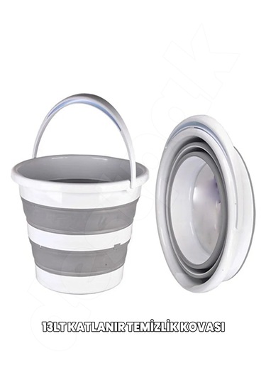 Banyo Balkon Temizlik Seti - Katlanır Temizlik Kovası Yer Fırçası