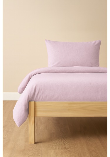 Tek Kişilik Nevresim Takımı Toz Pembe Eco Cotton Tozlu Pembe