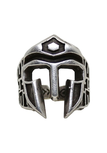 Senvemoda Şovalye Başlığı Gümüş Kaplama Yüzük Çok Renkli