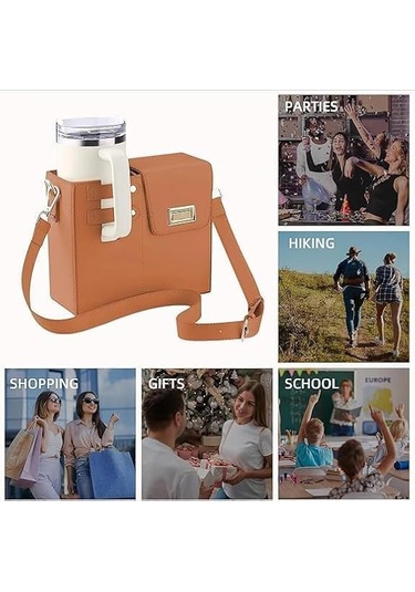 Stanley Kupası İçin Çanta, Tutucu İle Açık Hava Crossbody Su Kupası Depolama Çantası 140l
