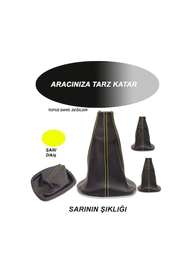 Fıat 500 Uyumlu Oto,araba Vites Körüğü Sarı Dikiş Lamborghini Aventador