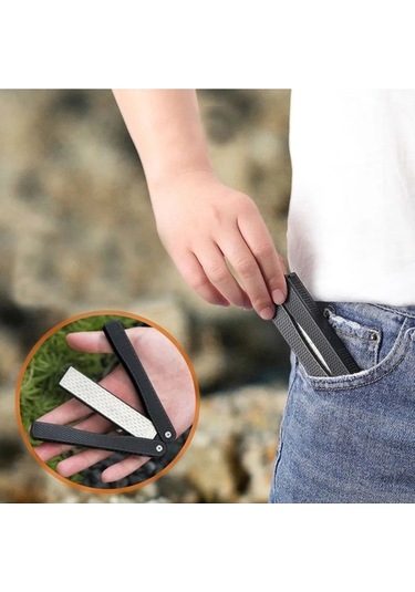 Wondernest Taraflı Lichen Katlanır Kalemtıraş Elmas Çift Cep Bileme Bıçak Bx