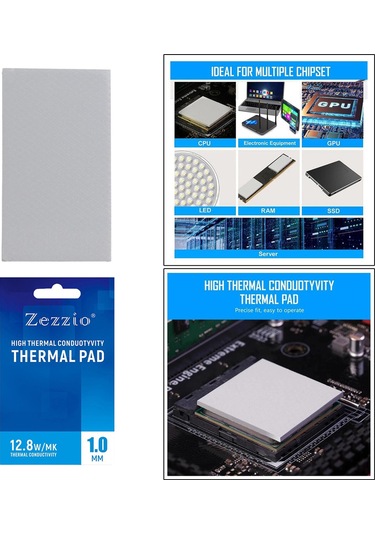 Suntek Silikon Termal Ped 12.8 W/mk Isı Direnci Pc Için 1,0-mm