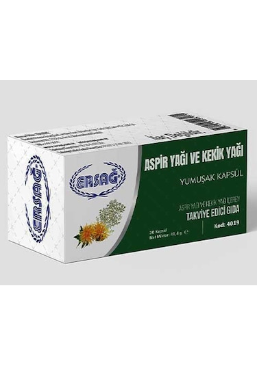 Ersağ Aspir Yağı ve Kekik Yağı 30 Kapsül