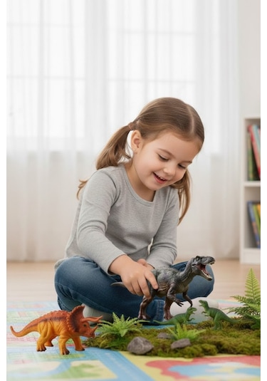Eğitici Gerçekçi Ceratosaurus Dinozor Figür Oyuncak 25 Cm Hayvanlar