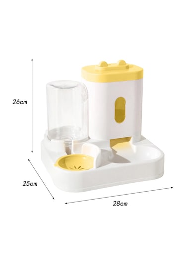 Homyl Tavşanlar Için 2'si 1 Arada Otomatik Pet Suluk Sarı