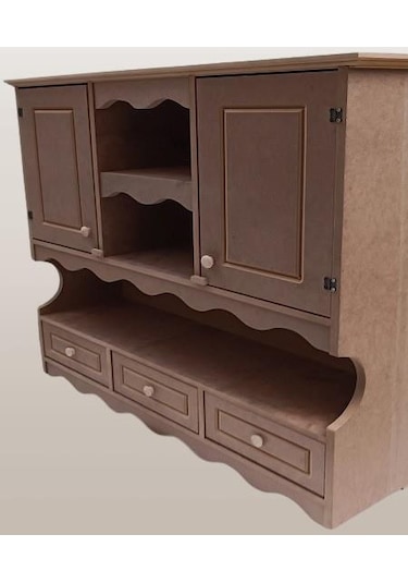 Hobi Adn 90357 Mutfak Dolap Terek Klasik Model Cnc Kesim Ahşap Mdf Ham El Yapım