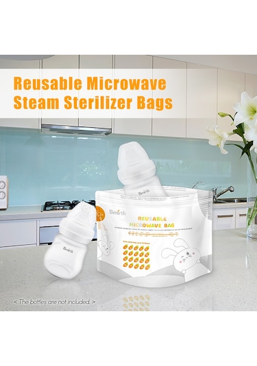 Leezsing Yeniden Kullanılabilir Mikrodalga Sterilizatör Torbaları Buhar Sterilizatör Torbaları Toplam 16 Torba, 320 Kullanım