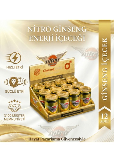 Nitromax Ginsengli +18 Performans Enerji Içeceği - 12 Adet Gizli Gönderim