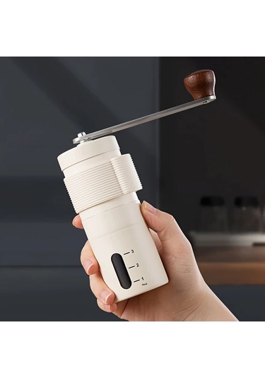 Honeybeeshop 1 Adet Manuel Kahve Değirmeni Siyah Paslanmaz Celik Konik Disli Ergonomik Sapli Kompakt Tasarim Ev Ve Seyahat Icin