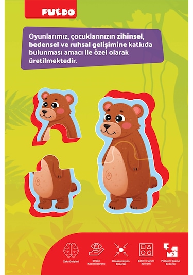Puedo Ayakta Durabilen Bebek Puzzle Safari